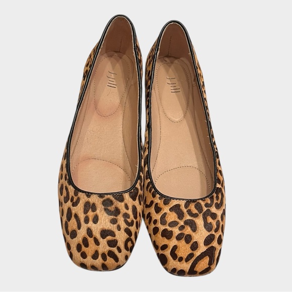 J. JILL Leopard Calf Hair Flats Size 8.5 animal print - Picture 2 of 6